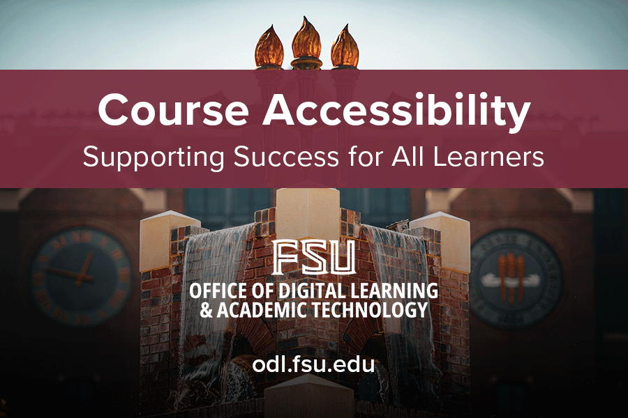 Title page of Course Accessibility video