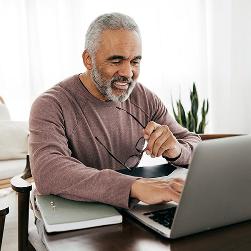 Image of instructor working at computer