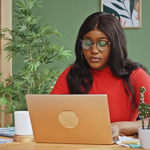 Image of instructor working at computer