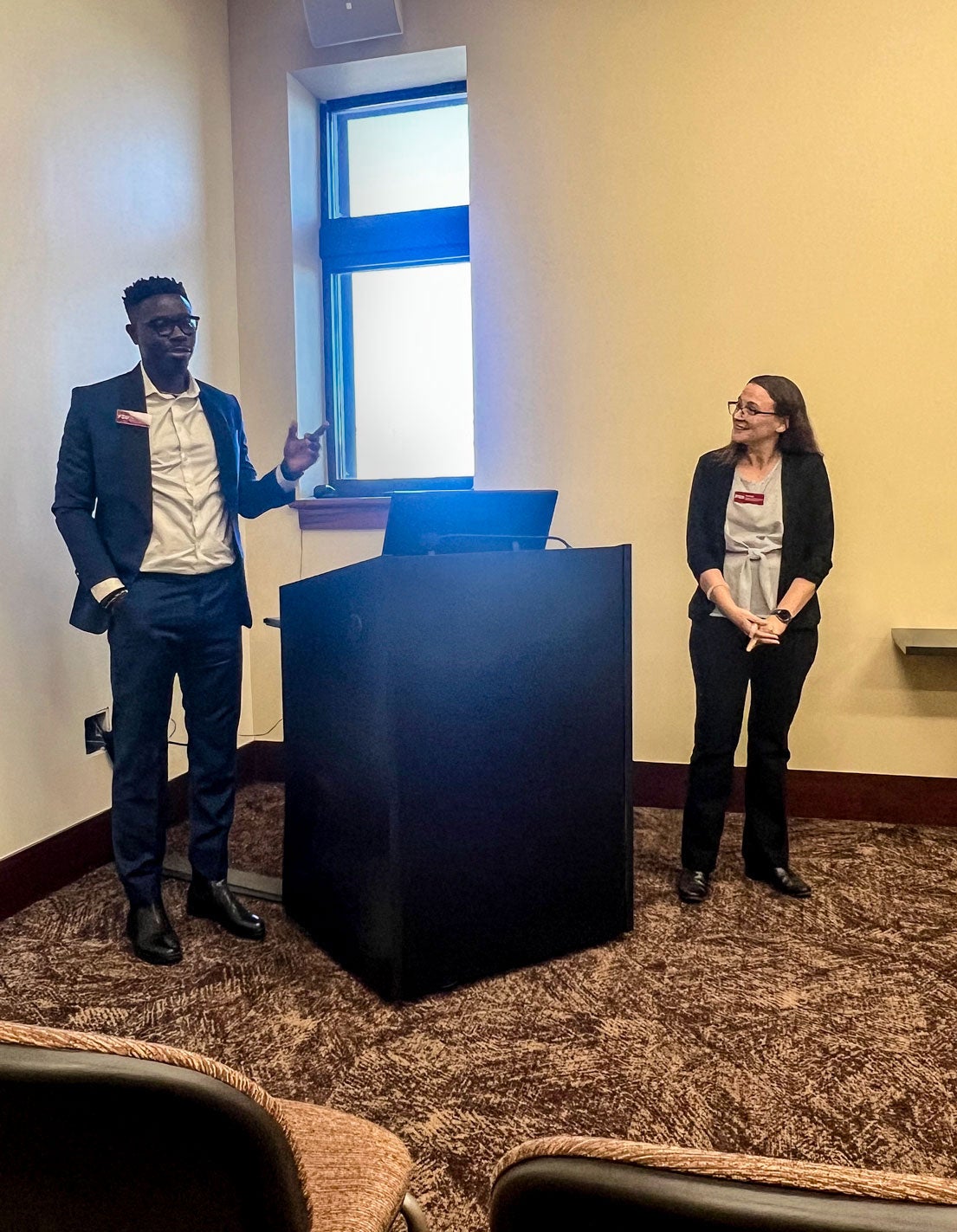 Photo of Damilare Ajayi and Jamie Lutz