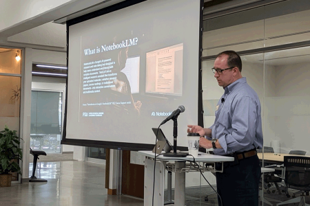 Robert Fuselier presents to FSU Faculty Innovation Coffee Chats group