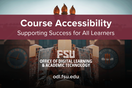 Title page of Course Accessibility video