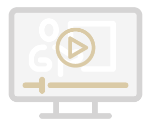 Illustration of computer with a video playing
