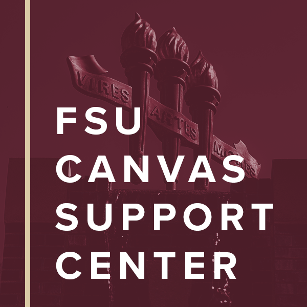 Graphic that reads FSU Canvas Support Center
